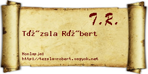 Tézsla Róbert névjegykártya