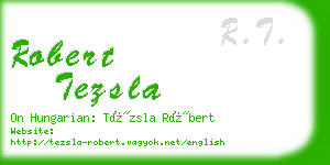 robert tezsla business card